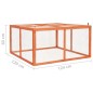 vidaXL Conejera de madera maciza de abeto 124x120x60 cm