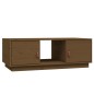vidaXL Mesa de centro madera maciza de pino marrón miel 100x50x35 cm vidaXL Mesa de centro madera maciza de pino marrón miel 100x50x35 cm