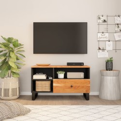 vidaXL Mueble de TV madera acacia y madera de ingeniería 80x33x46 cm