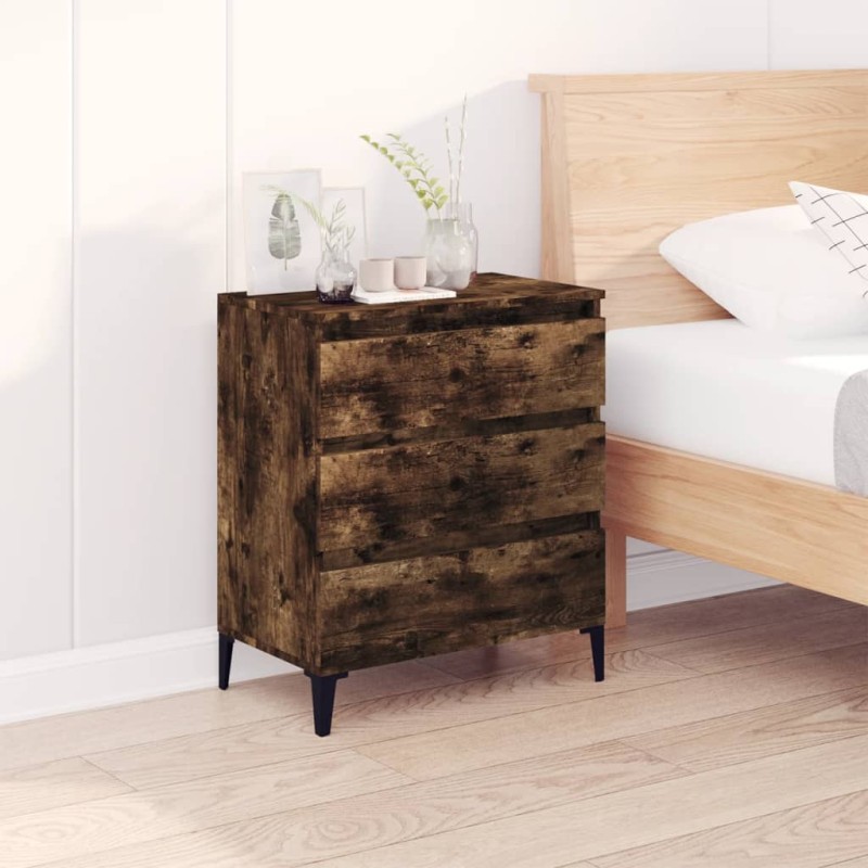 vidaXL Aparador madera contrachapada color roble ahumado 60x35x70 cm vidaXL Aparador madera contrachapada color roble ahumado 60x35x70 cm