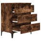 vidaXL Aparador madera contrachapada color roble ahumado 60x35x70 cm vidaXL Aparador madera contrachapada color roble ahumado 60x35x70 cm