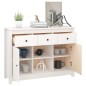 vidaXL Aparador de madera maciza de pino blanco 100x35x74,5 cm