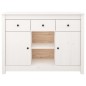 vidaXL Aparador de madera maciza de pino blanco 100x35x74,5 cm