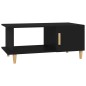 vidaXL Mesa de centro madera contrachapada negro 90x50x40 cm