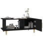 vidaXL Mesa de centro madera contrachapada negro 90x50x40 cm
