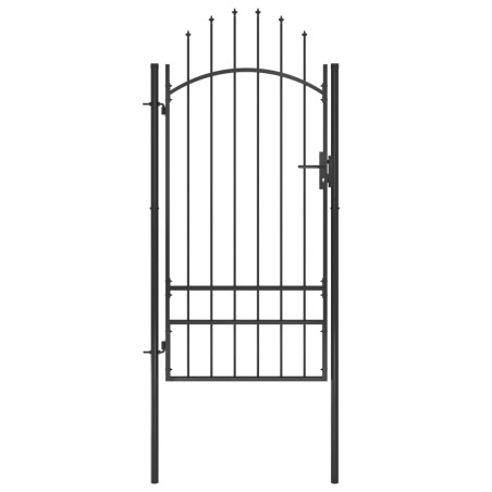 vidaXL Puerta de jardín de acero negro 1x2,5 m