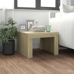 vidaXL Mesa de centro de madera contrachapada color roble 50x50x35 cm