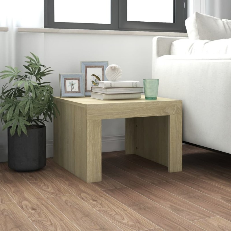 vidaXL Mesa de centro de madera contrachapada color roble 50x50x35 cm vidaXL Mesa de centro de madera contrachapada color roble 50x50x35 cm