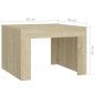vidaXL Mesa de centro de madera contrachapada color roble 50x50x35 cm vidaXL Mesa de centro de madera contrachapada color roble 50x50x35 cm