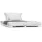vidaXL Estructura de cama madera maciza de pino blanco 135x190 cm