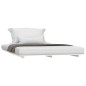 vidaXL Estructura de cama madera maciza de pino blanco 135x190 cm