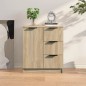 vidaXL Aparador de madera contrachapada color roble Sonoma 60x30x70 cm vidaXL Aparador de madera contrachapada color roble Sonoma 60x30x70 cm