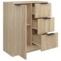 vidaXL Aparador de madera contrachapada color roble Sonoma 60x30x70 cm vidaXL Aparador de madera contrachapada color roble Sonoma 60x30x70 cm