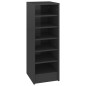 vidaXL Mueble zapatero madera contrachapada gris brillo 31,5x35x90 cm vidaXL Mueble zapatero madera contrachapada gris brillo 31,5x35x90 cm