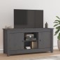 vidaXL Mueble de TV de madera maciza de pino gris 103x36,5x52 cm vidaXL Mueble de TV de madera maciza de pino gris 103x36,5x52 cm