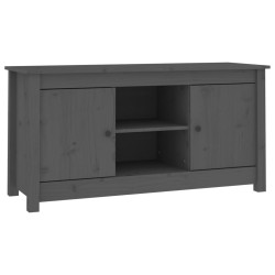 vidaXL Mueble de TV de madera maciza de pino gris 103x36,5x52 cm
