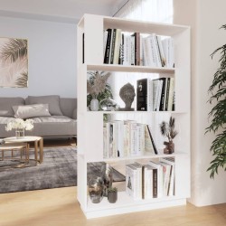 vidaXL Estantería/divisor de espacios madera pino blanco 80x25x132 cm