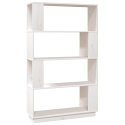 vidaXL Estantería/divisor de espacios madera pino blanco 80x25x132 cm