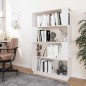 vidaXL Estantería/divisor de espacios madera pino blanco 80x25x132 cm vidaXL Estantería/divisor de espacios madera pino blanco 80x25x132 cm