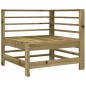 vidaXL Sofá esquinero con cojines madera de pino impregnada vidaXL Sofá esquinero con cojines madera de pino impregnada