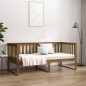 vidaXL Sofá cama de madera maciza de pino marrón miel 90x190 cm vidaXL Sofá cama de madera maciza de pino marrón miel 90x190 cm