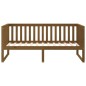 vidaXL Sofá cama de madera maciza de pino marrón miel 90x190 cm vidaXL Sofá cama de madera maciza de pino marrón miel 90x190 cm