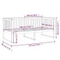 vidaXL Sofá cama de madera maciza de pino marrón miel 90x190 cm vidaXL Sofá cama de madera maciza de pino marrón miel 90x190 cm
