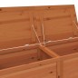 vidaXL Baúl para cojines madera de abeto maciza marrón 150x50x56 cm vidaXL Baúl para cojines madera de abeto maciza marrón 150x50x56 cm