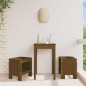 vidaXL Taburetes de jardín 2 uds madera pino marrón miel 40x36x45 cm