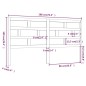 vidaXL Cabecero de cama madera maciza de pino 186x4x100 cm vidaXL Cabecero de cama madera maciza de pino 186x4x100 cm