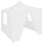 vidaXL Carpa plegable profesional con 4 paredes acero blanco 3x3 m vidaXL Carpa plegable profesional con 4 paredes acero blanco 3x3 m