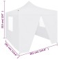 vidaXL Carpa plegable profesional con 4 paredes acero blanco 3x3 m vidaXL Carpa plegable profesional con 4 paredes acero blanco 3x3 m