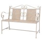 vidaXL Banco de jardín 115 cm acero blanco vintage