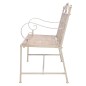 vidaXL Banco de jardín 115 cm acero blanco vintage