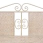 vidaXL Banco de jardín 115 cm acero blanco vintage