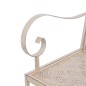 vidaXL Banco de jardín 115 cm acero blanco vintage