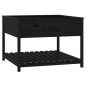 vidaXL Jardinera con estante madera maciza pino negro 111,5x111,5x81cm vidaXL Jardinera con estante madera maciza pino negro 111,5x111,5x81cm