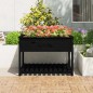 vidaXL Jardinera con estante madera maciza pino negro 111,5x111,5x81cm vidaXL Jardinera con estante madera maciza pino negro 111,5x111,5x81cm