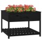 vidaXL Jardinera con estante madera maciza pino negro 111,5x111,5x81cm vidaXL Jardinera con estante madera maciza pino negro 111,5x111,5x81cm