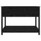vidaXL Jardinera con estante madera maciza pino negro 111,5x111,5x81cm vidaXL Jardinera con estante madera maciza pino negro 111,5x111,5x81cm