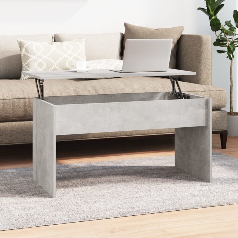 vidaXL Mesa de centro contrachapada gris hormigón 102x50,5x52,5 cm vidaXL Mesa de centro contrachapada gris hormigón 102x50,5x52,5 cm