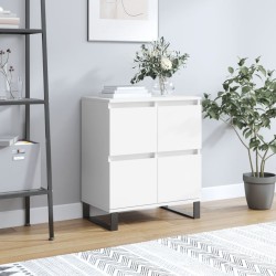 vidaXL Aparador de madera contrachapada blanco 60x35x70 cm