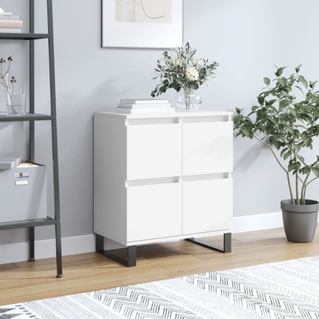vidaXL Aparador de madera contrachapada blanco 60x35x70 cm
