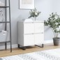 vidaXL Aparador de madera contrachapada blanco 60x35x70 cm vidaXL Aparador de madera contrachapada blanco 60x35x70 cm