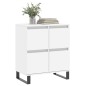vidaXL Aparador de madera contrachapada blanco 60x35x70 cm vidaXL Aparador de madera contrachapada blanco 60x35x70 cm