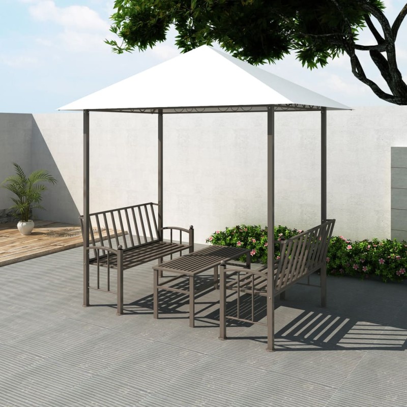 vidaXL Pérgola de jardín con mesa y bancos 2,5x1,5x2,4 m vidaXL Pérgola de jardín con mesa y bancos 2,5x1,5x2,4 m