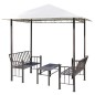 vidaXL Pérgola de jardín con mesa y bancos 2,5x1,5x2,4 m vidaXL Pérgola de jardín con mesa y bancos 2,5x1,5x2,4 m