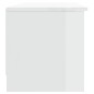 vidaXL Mueble de TV madera contrachapada blanco brillo 102x35,5x36,5cm