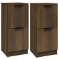 vidaXL Aparadores 2 uds madera contrachapada marrón roble30x30x70 cm vidaXL Aparadores 2 uds madera contrachapada marrón roble30x30x70 cm