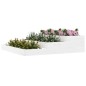 vidaXL Jardinera madera maciza de pino blanco 107x107x27 cm vidaXL Jardinera madera maciza de pino blanco 107x107x27 cm